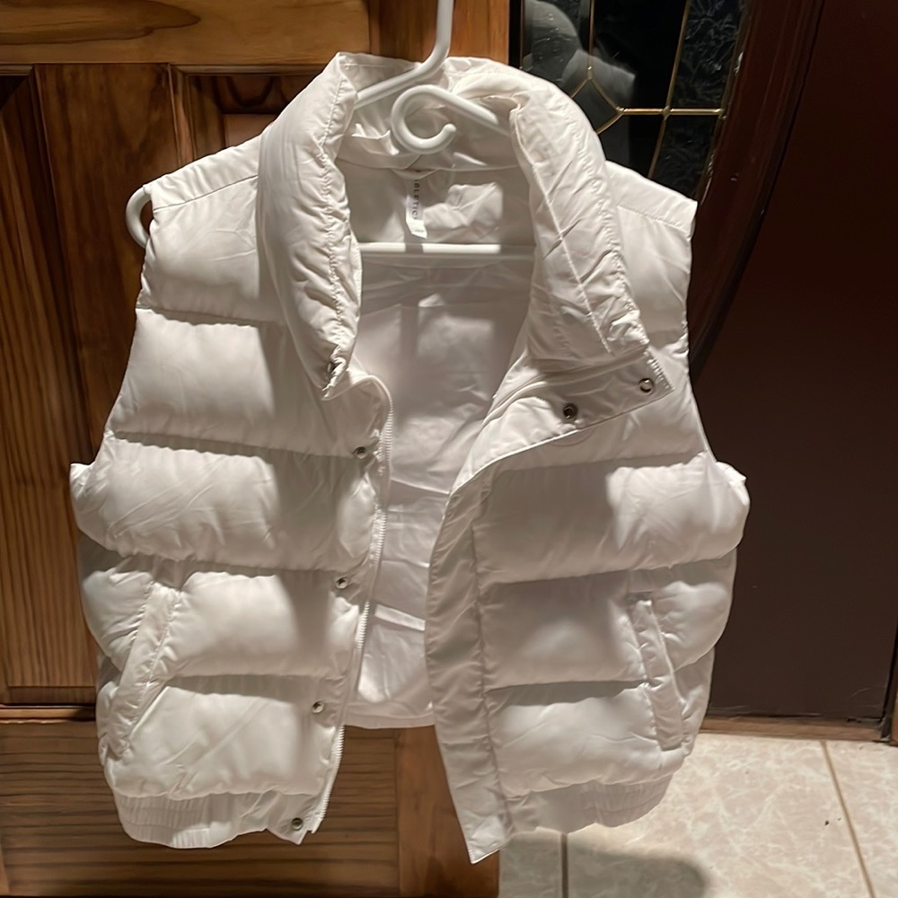 White puffer vest: women’s